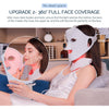 LED Face Light Therapy Mask with Remote Control, Red Light Therapy Mask for Face & Neck. Soft Silicone Beauty Device for Rejuvenation Skin Tightening Anti-Aging