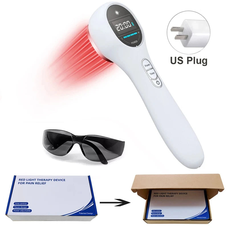 NEW 650Nm 808Nm Low Level Laser Red Light Therapy Device Cold Laser Arthritis Physical Therapy Equipment Pain Relief Health Care