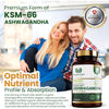 Organic High Concentration Full Spectrum KSM-66 ASHWAGANDHA with 5% Withanolides and Black Pepper, Made in Britain by , 60 Capsules